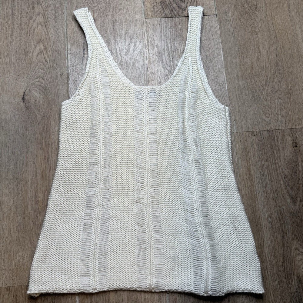 Billabong Beach Cream crochetted Knitted Tank Top M